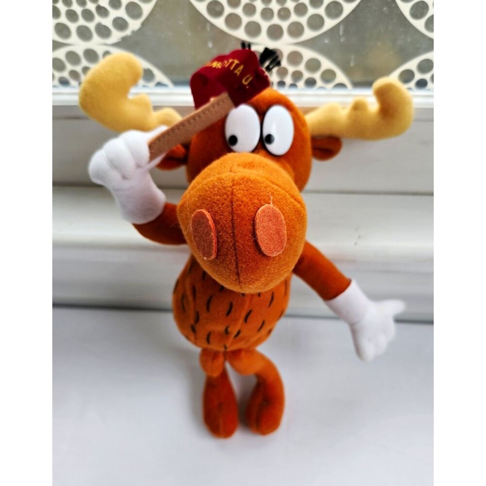 Stuffins Rocky & Bullwinkle Wossamotta U Moose Plush 1999 Vintage
